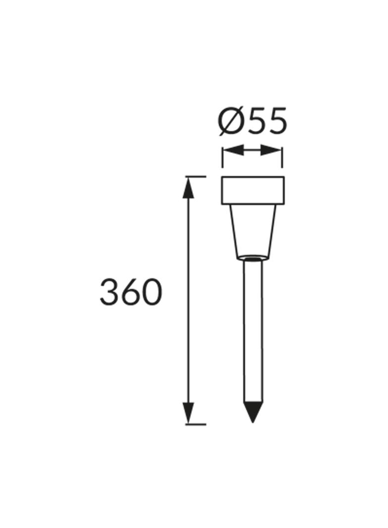 Lampa solarna LED SOPLA LED 36 0,06W BLACK 6500K