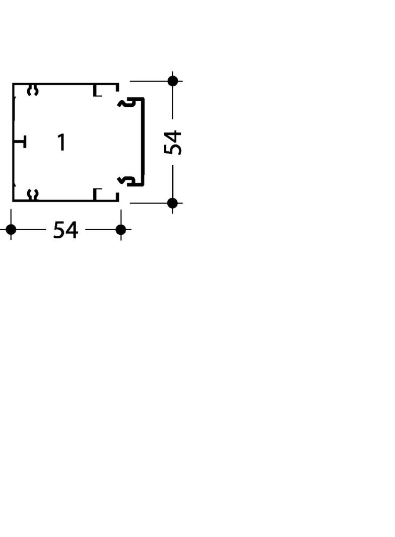 tehalit.GBA Podstawa 50x50mm aluminium anodyzowany GBA500501ALU HAGER