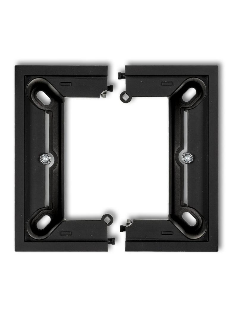 DECO / MINI Puszka natynkowa pojedyncza, składana DECO, MINI czarny mat 12DPU-1 KARLIK