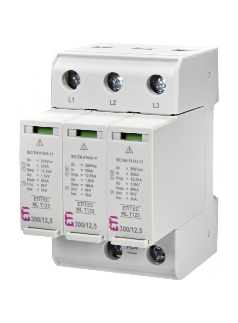ETITEC ML T123 300/12,5 3+0 Ogranicznik przepięć T1, T2, T3 (B, C, D)