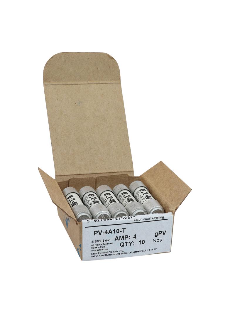 PV-4A10-T Wkładka PV cylindryczna 4A 1000V DC 10x38MM z etykietą PV-4A10-T EATON