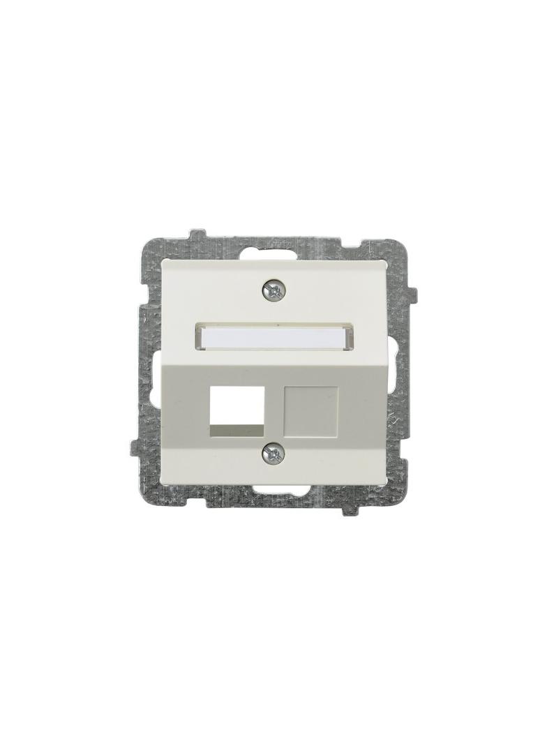 SONATA Obudowa gniazda pojedynczego typu Keystone skośna - kolor ecru