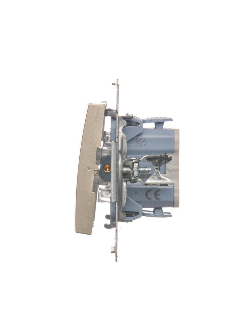 Simon 54 Łącznik schodowy 10A 250V szybkozłączka złoty mat DW6.01/44 KONTAKT
