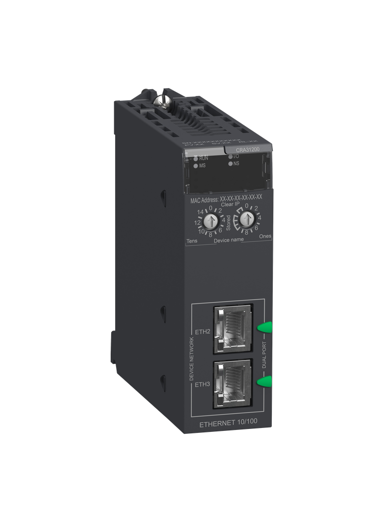 Modicon X80, moduł łącznika RIO Drop E/IP STD