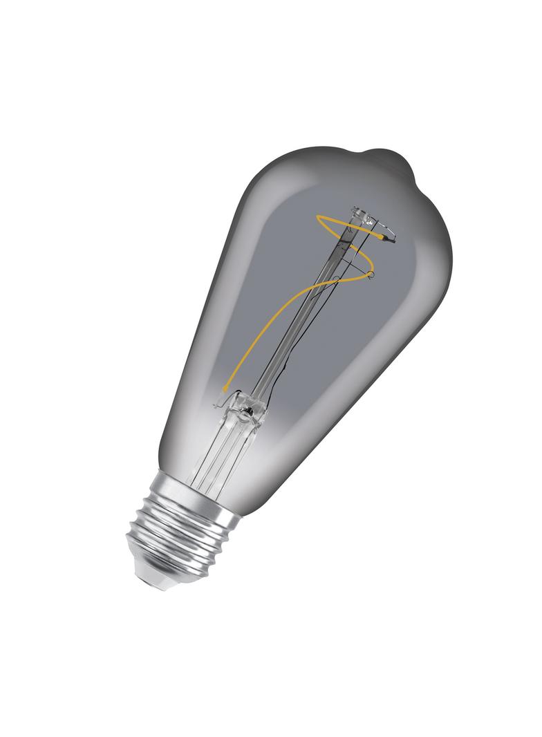 Lampa LED Vintage 1906 LED CL Edison Filament szkło przezroczyste SMOKE 15 3,4W/818 E27