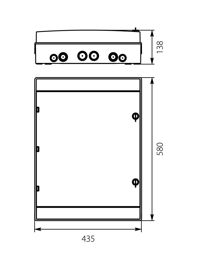 Rozdzielnica hermetyczna natynkowa 3x18 IP65 500VAC/1000VDC RH-54/3ZB 36.156 OPATÓWEK