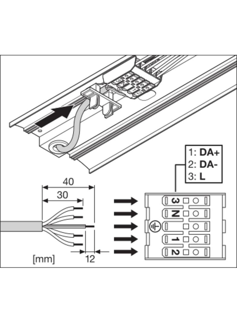 Oprawa liniowa z bezpośrednim i pośrednim rozsyłem światła LINEAR IndiviLED D/I DALI 1200 42W 3000K