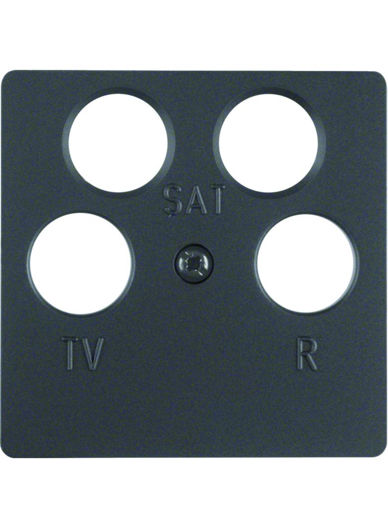 BERKER B.X/K.1/Q.x Płytka czołowa do gniazda antracytowego 4-wyj. antracyt 14841606 HAGER