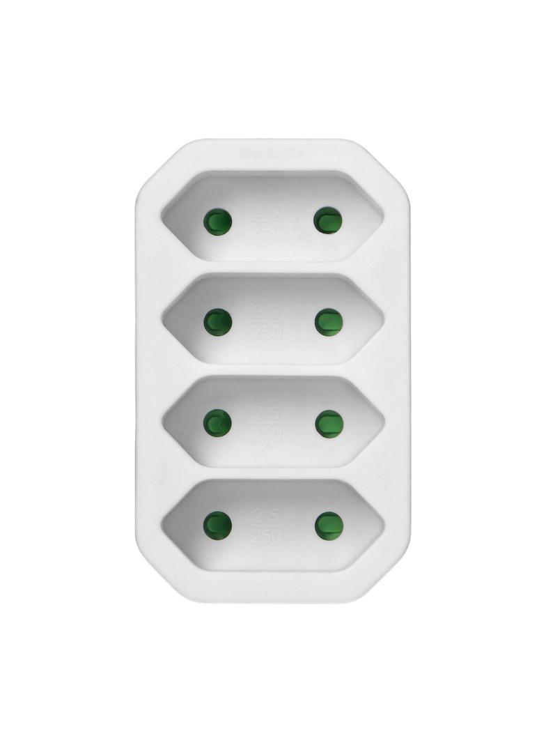 Rozgałęźnik 4x2P euro biały 20 sztuk OR-AE-13279/W/20 ORNO