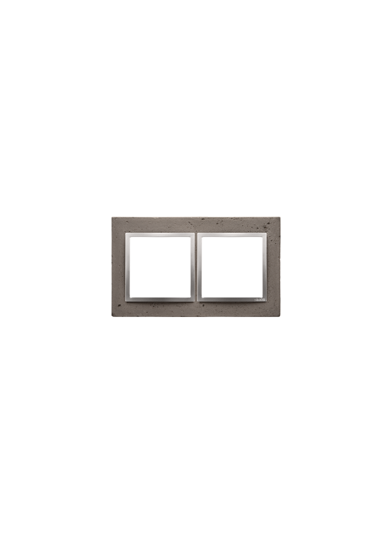 Simon 54 Nature Ramka 2-krotna Nature-Beton MOKRA ROBOTA IP20/IP44* (*IP44-należy zastosować zestaw uszczelek DUN2) DRN2/96 KONTAKT