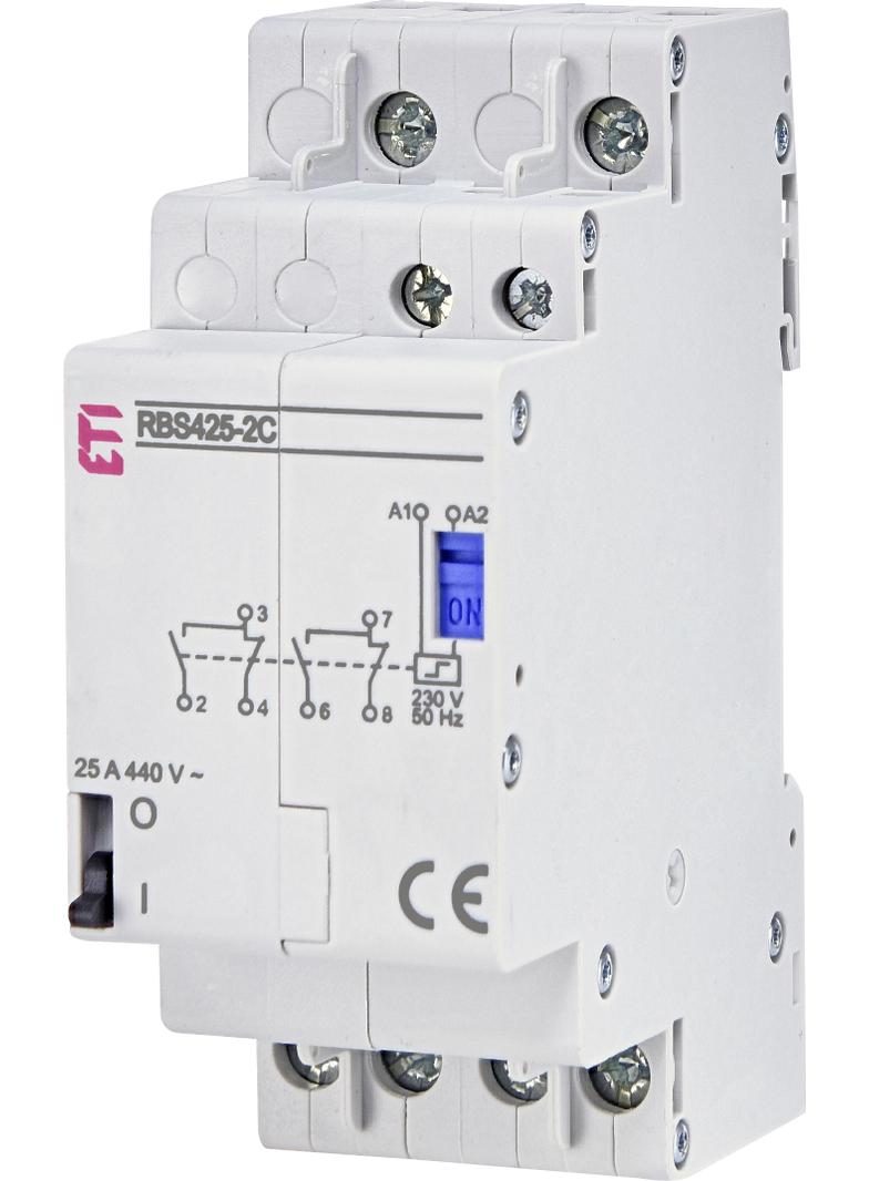 Stycznik bistabilny 25A 4P 2-przełączne 2M RBS425-2C-230V AC 002464140 ETI
