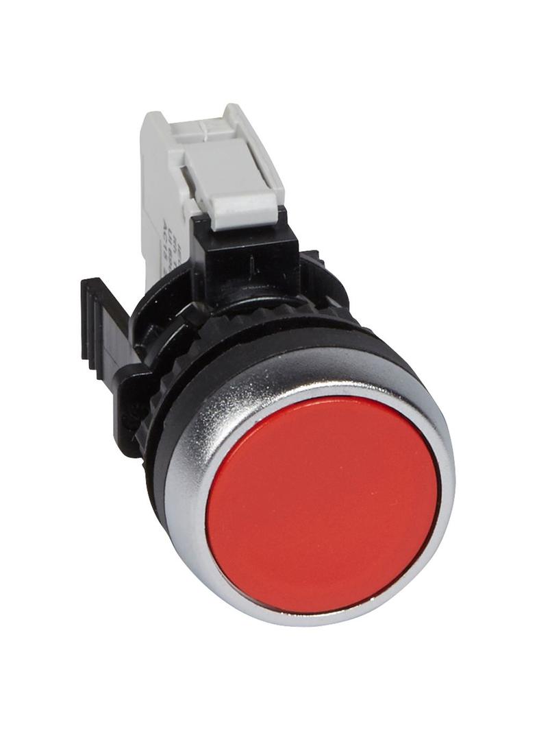 OSMOZ KOMPLET BEZ PODŚWIETLENIA - GŁÓWKA PŁASKA CZERWONA + UCHWYT + 1R, Legrand