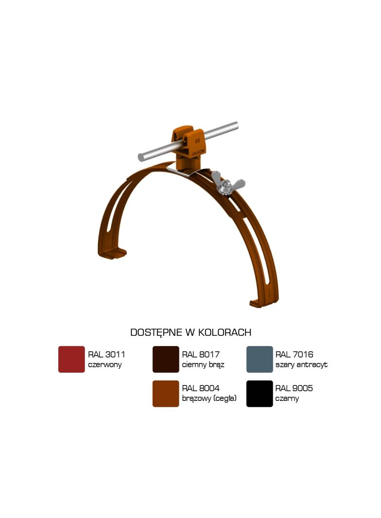 AN-15P/LA/-N Uchwyt gąsior.rozsuw.Z-zatrz. H=3,5cm /LA/ brązowy