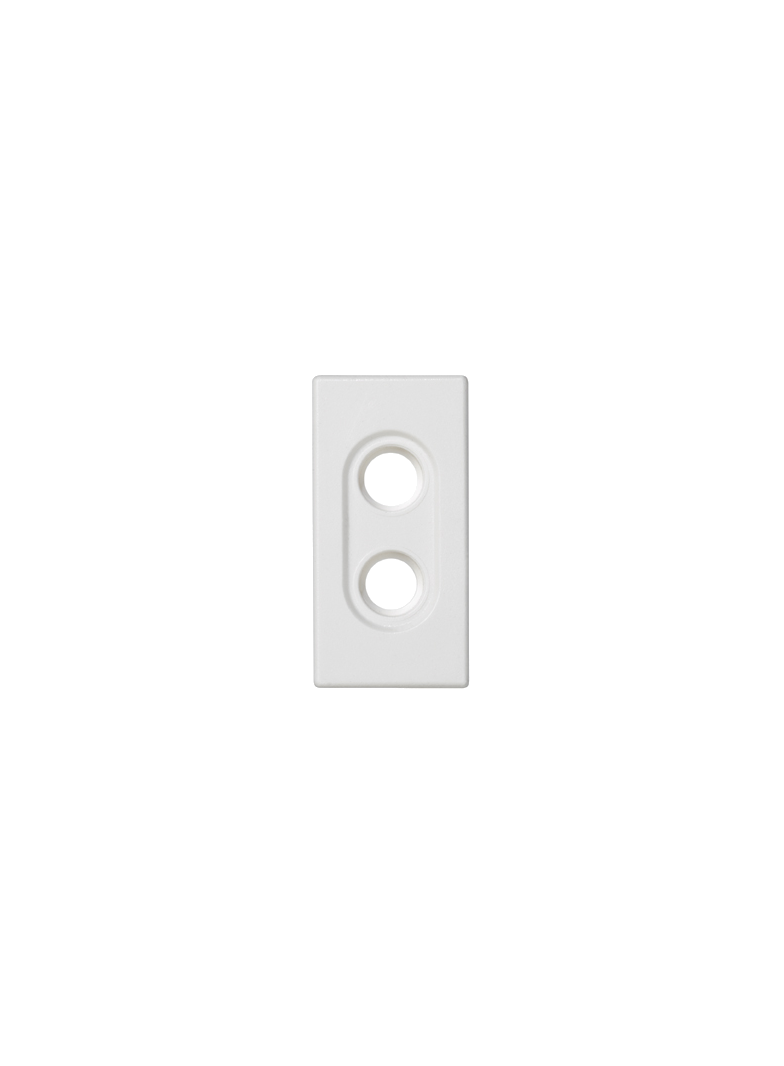 Simon Connect Płytka K45/2 złącz 2x RCA (CINCH) 225x45mm czysta biel