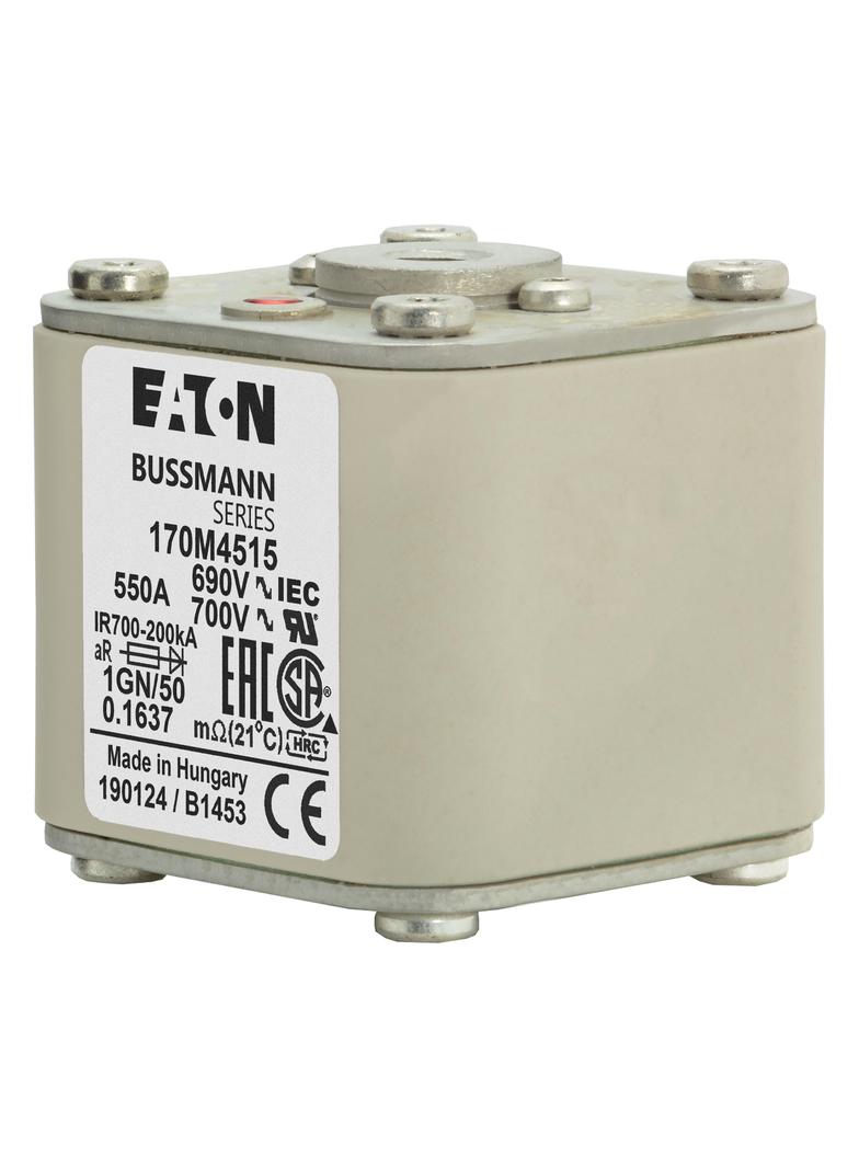 FUSE 550A 690V 1GN/50 AR UC Wkładka szybka 550A AC 690V rozmiar 1 53x69x51 mm aR IEC UL w 170M4515 E