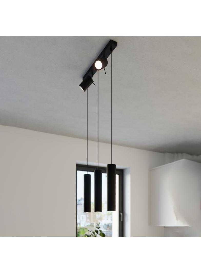 Sollux Lampa wisząca RING 3 czarny SL.1099