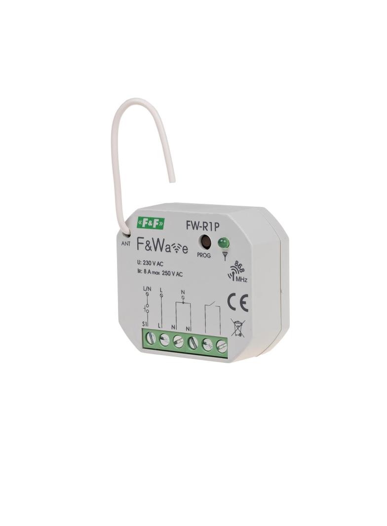 Radiowy pojedyńczy przekaźnik bistabilny - montaż PDT 85-265V AC/DC FW-R1P F&F