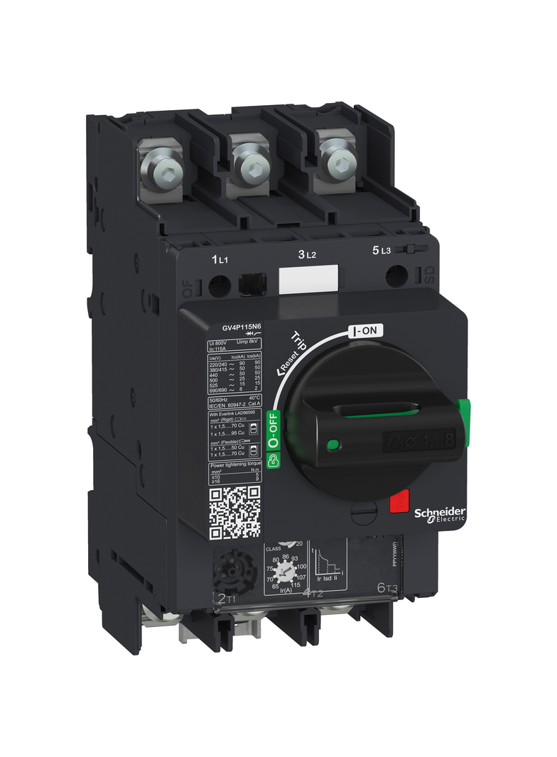 Wyłącznik silnikowy TeSys GV4 3P 3.5A Icu 50kA thermal magnetyczny końcówki oczkowe GV4P03N6 Schneider