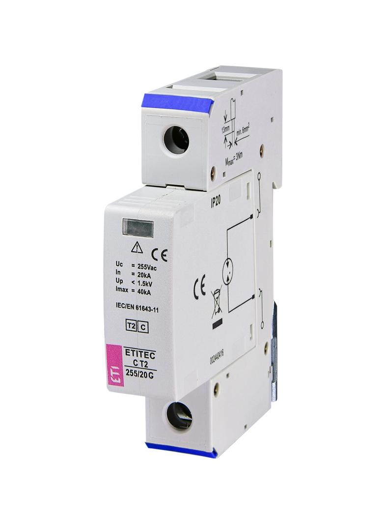 Ogranicznik przepięć T2 (C) - z iskiernikiem TEC C T2 255/20 G 002440413 ETI