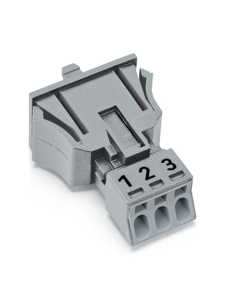 WINSTA MINI gniazdo 3-torowe SnapIn szare /50szt./ WAGO