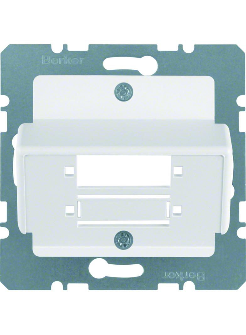 BERKER Płytka centralna do sprzęgła światłowodowego Duplex SC biały mat/aksamit 14801909 HAGER