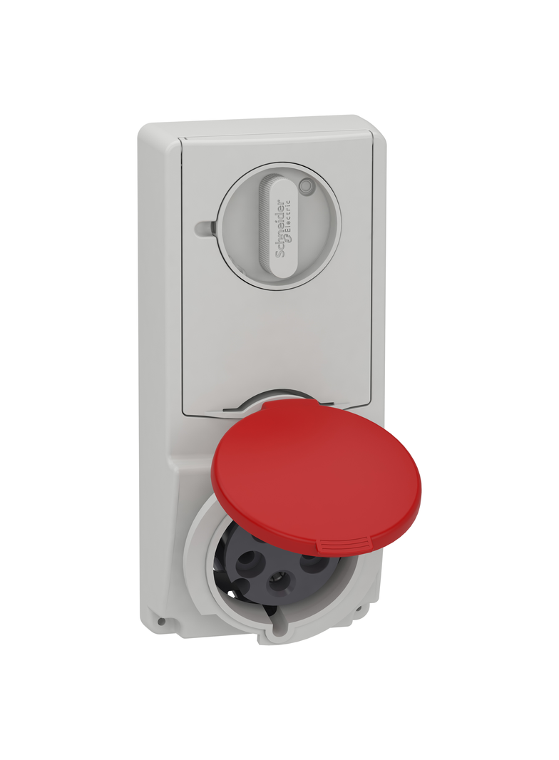 Gniazdo Pratika 380/415V, 32A, 3P+N+Z, IP44