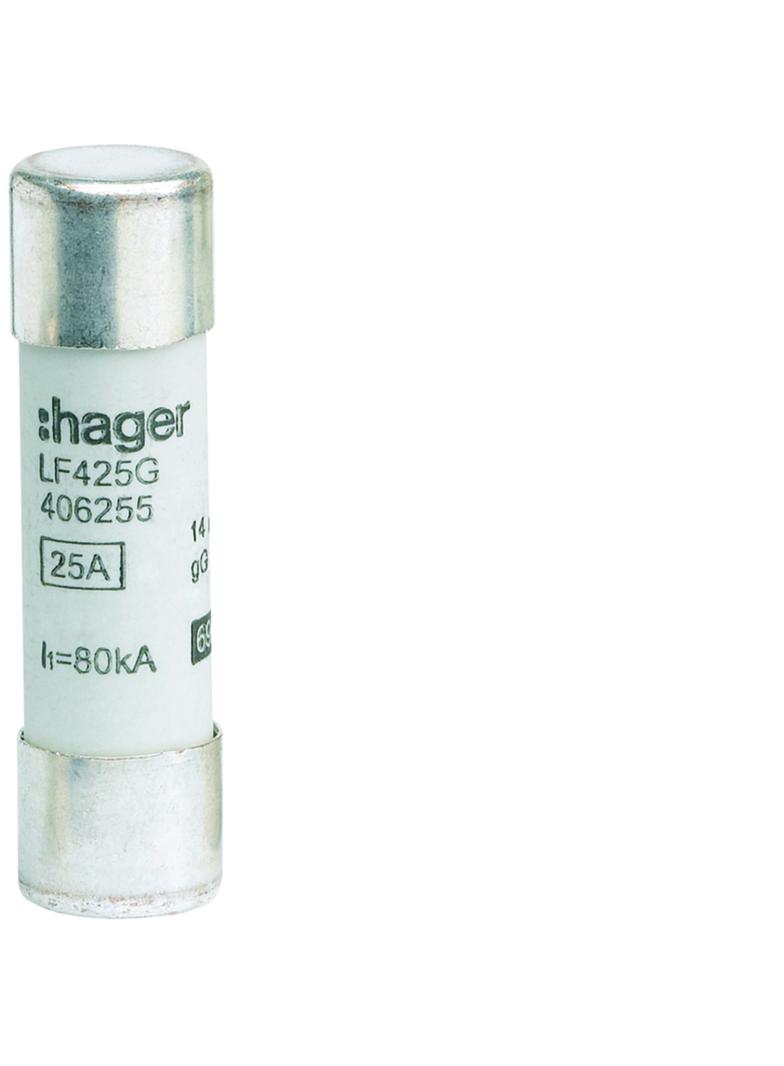 Wkładka bezpiecznikowa cylindryczna CH-14 14x51mm gG 25A 500VAC LF425G HAGER