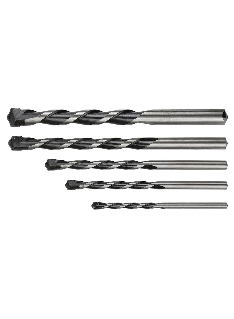 Wiertła do betonu 4-10 mm, zestaw 5 szt., końcówka motylkowa