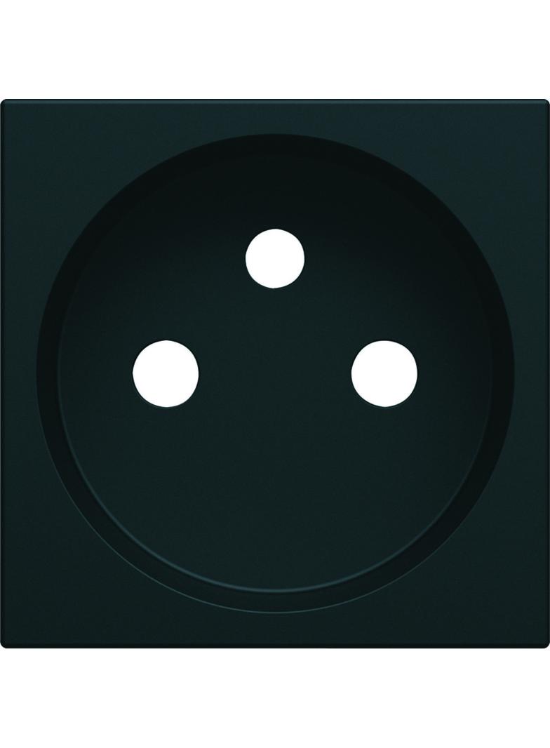 gallery Płytka czołowa do gniazda z uziemieniem 2P+E 2M czarny