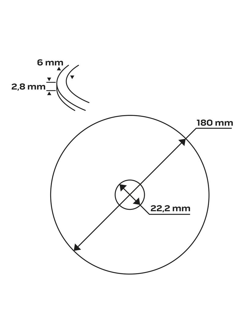 Tarcza diamentowa 180 x 22.2 mm, turbo wave