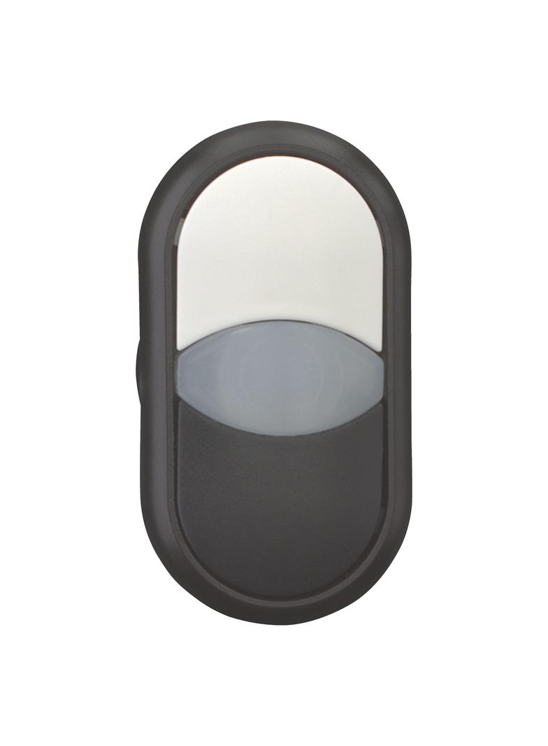 M22S-DDL-WS Napęd przycisku podwójny biało/czarny z podświetleniem z samopowrotem 216705 EATON