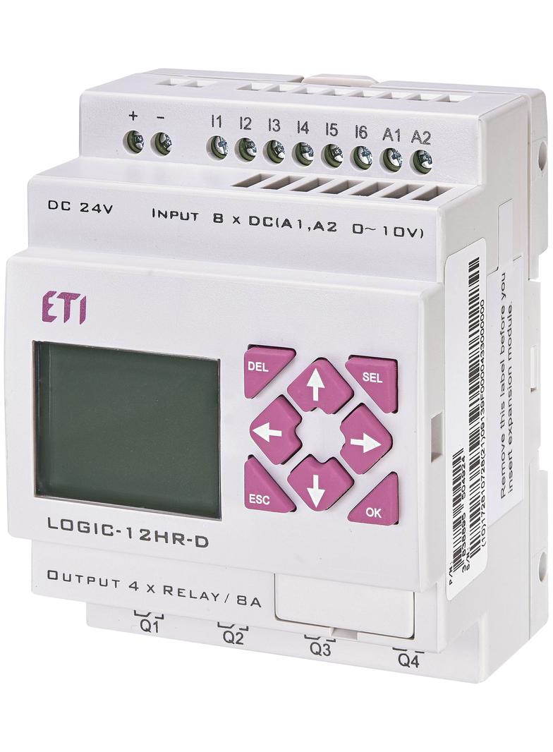 Przek. programowalny 24VDC 8/4 we/wy przek. LOGIC-12HR-D 004780002 ETI