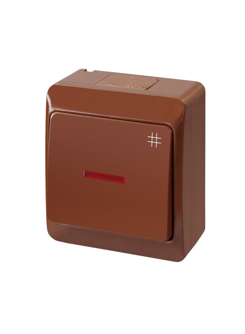 ŁNT HERMES krzyżowy podśw IP44 brąz