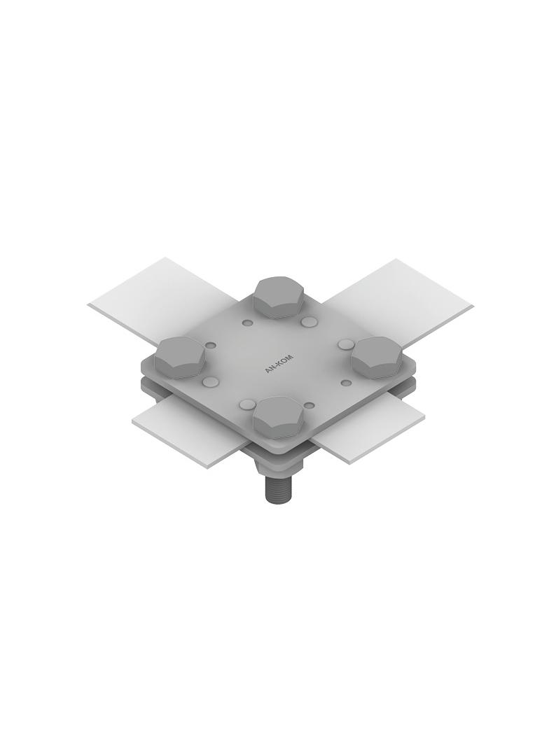 Złącze krzyżowe 2 płytki, 4 x M10 B do 40 mm /OG/