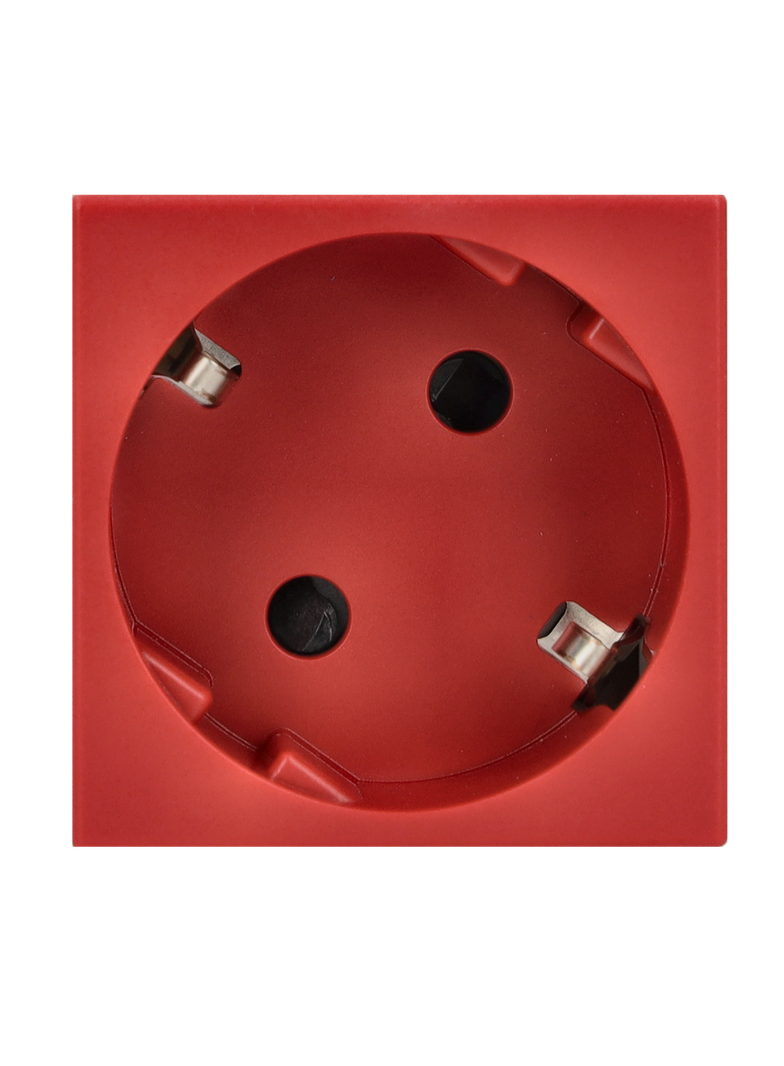 Simon Connect Gniazdo K45 z schuko 16A/230V szybkozłączki czerwony K11/6 KONTAKT