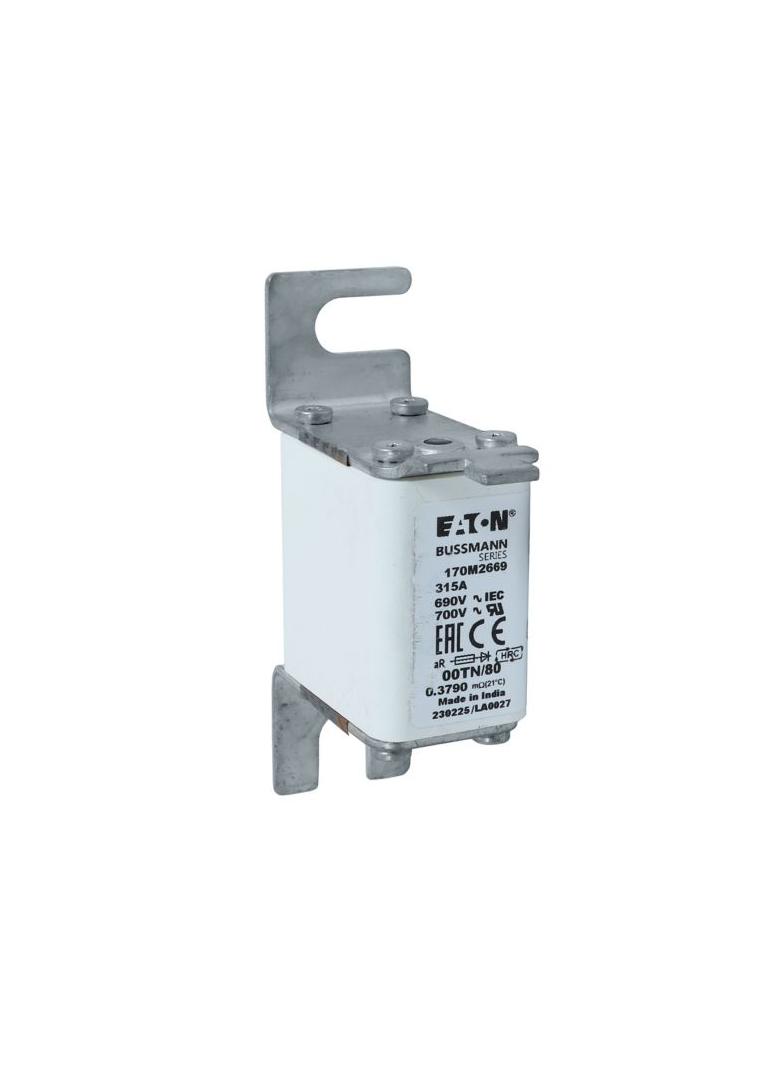 315A 690V aR 00TN/80 TYPE T IND. FUSE Wkładka szybka 315A AC 690V DIN 00 aR DIN IEC nieizol 170M2669