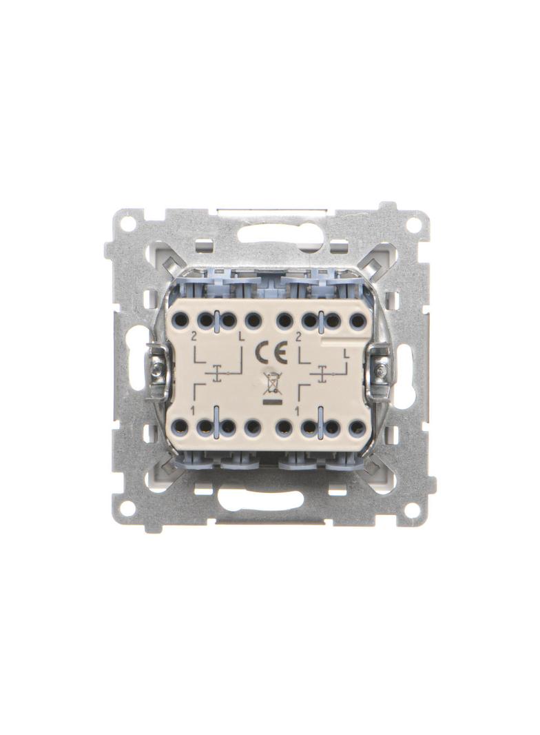 Simon 55 Przycisk zwierny poczwórny 10 AXm szybkozłączka Biały mat