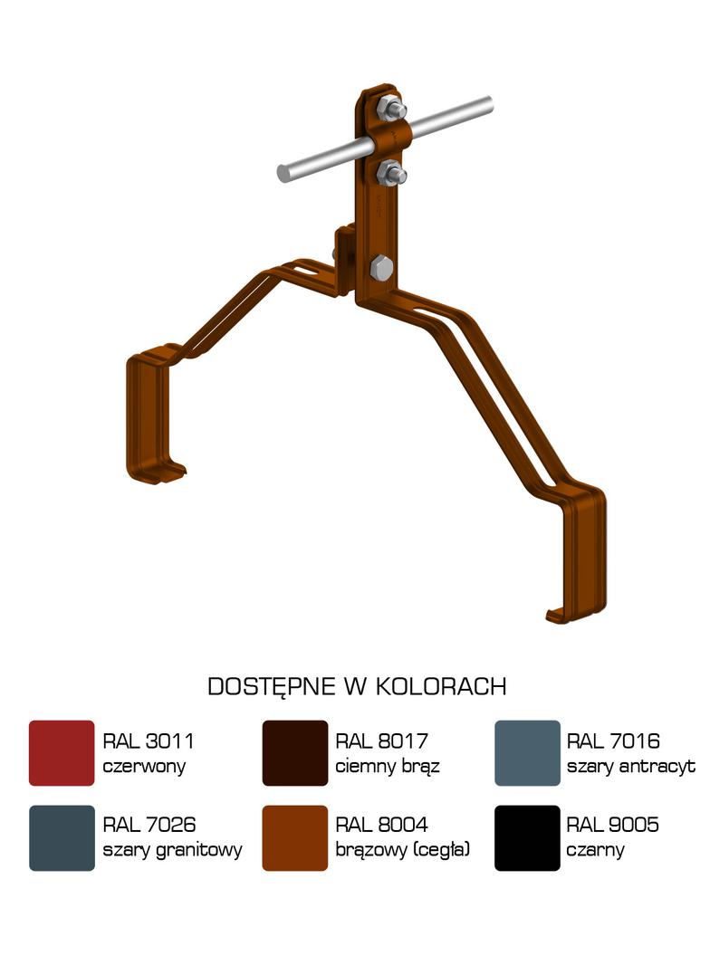AN-151K/LA/-N Uchwyt gąsior.prof. Z-śruba WZÓR 15 H=10 cm /LA/