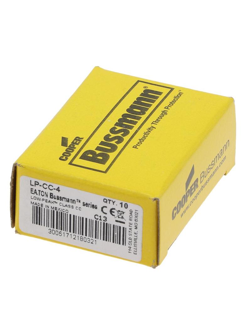 LOW PEAK CC TIME DELAY 4A 600 VAC/150VDC zwłoczna klasa CC LP-CC-4 EATON