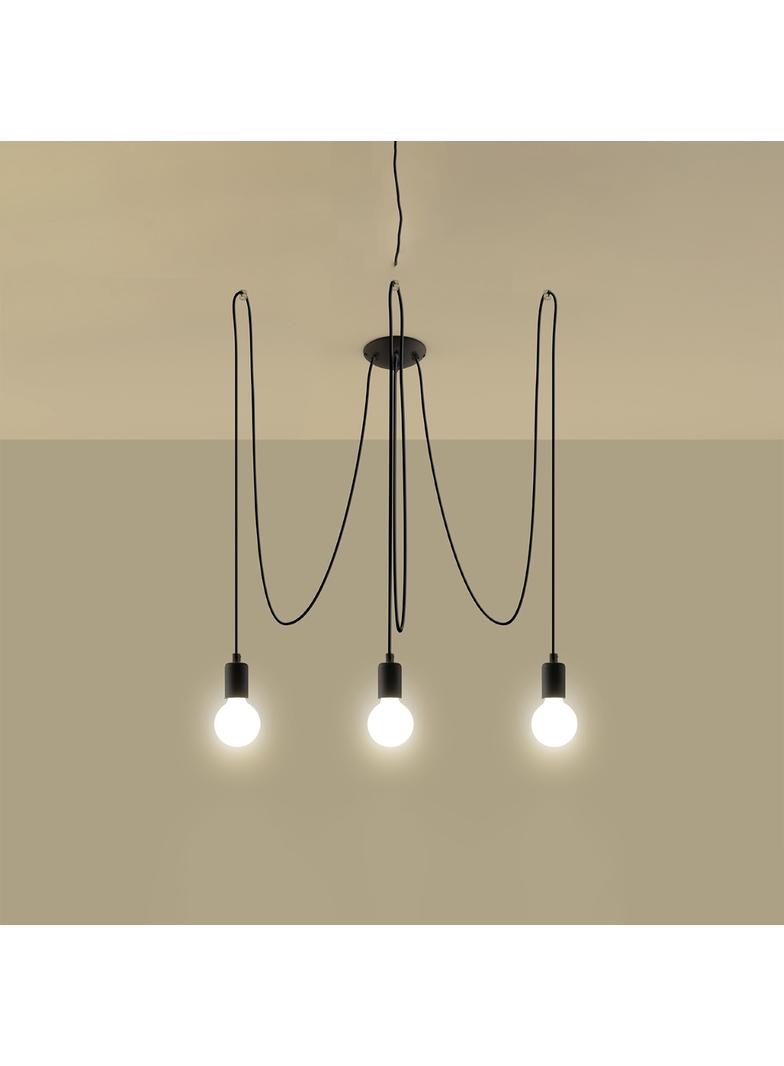 Sollux Żyrandol EDISON 3 czarny SL.0370
