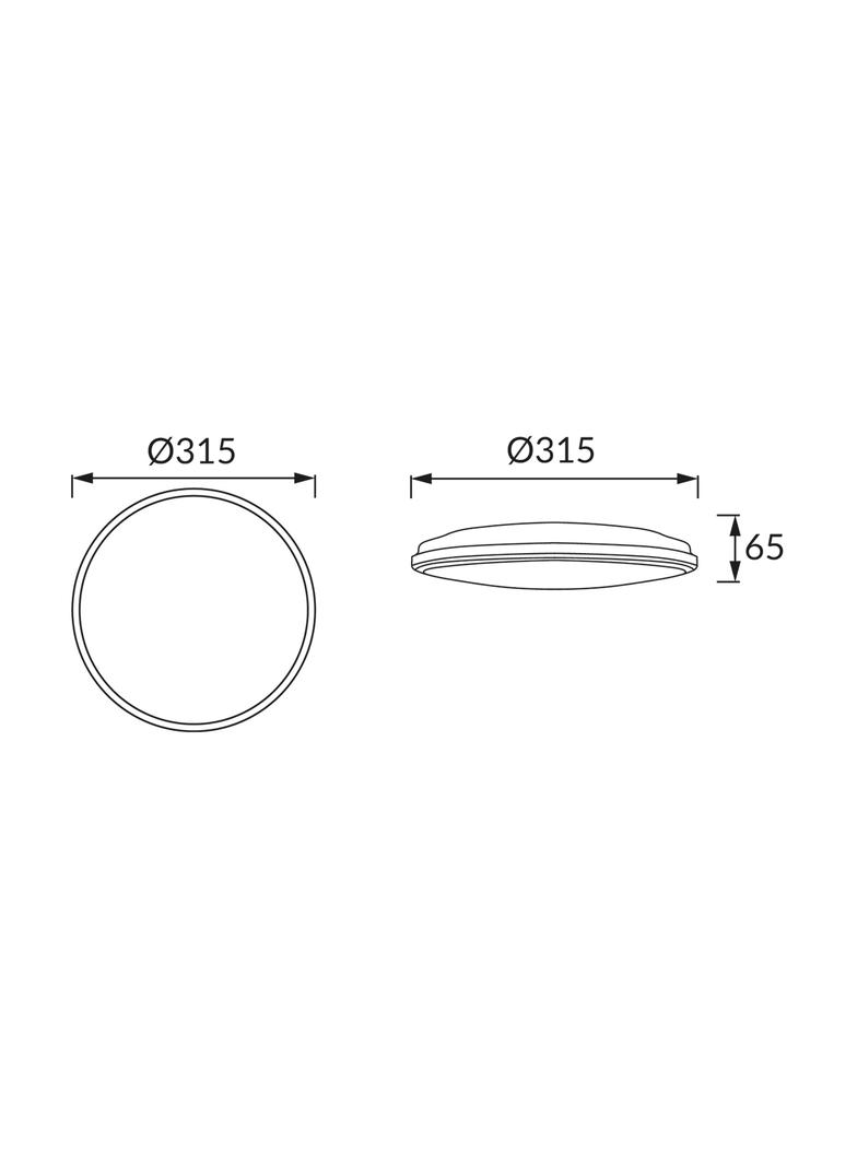 Ideus plafon zewnętrzny LED Planar 24W 2640lm 4000K srebrny O31,5cm IP54 03840
