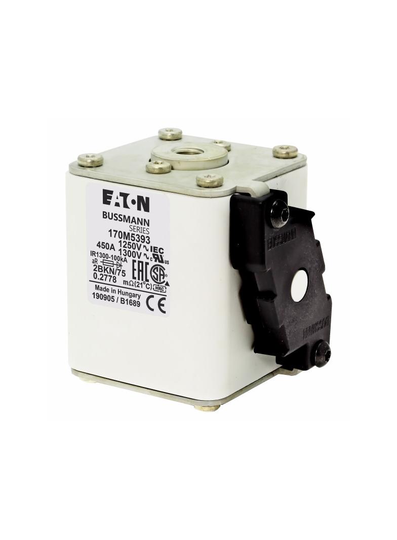 FUSE 450A 1250V 2BKN/75 AR CU Wkładka szybka 450A AC 1250V rozmiar 2 61x75x77 mm aR IEC UL 170M5393