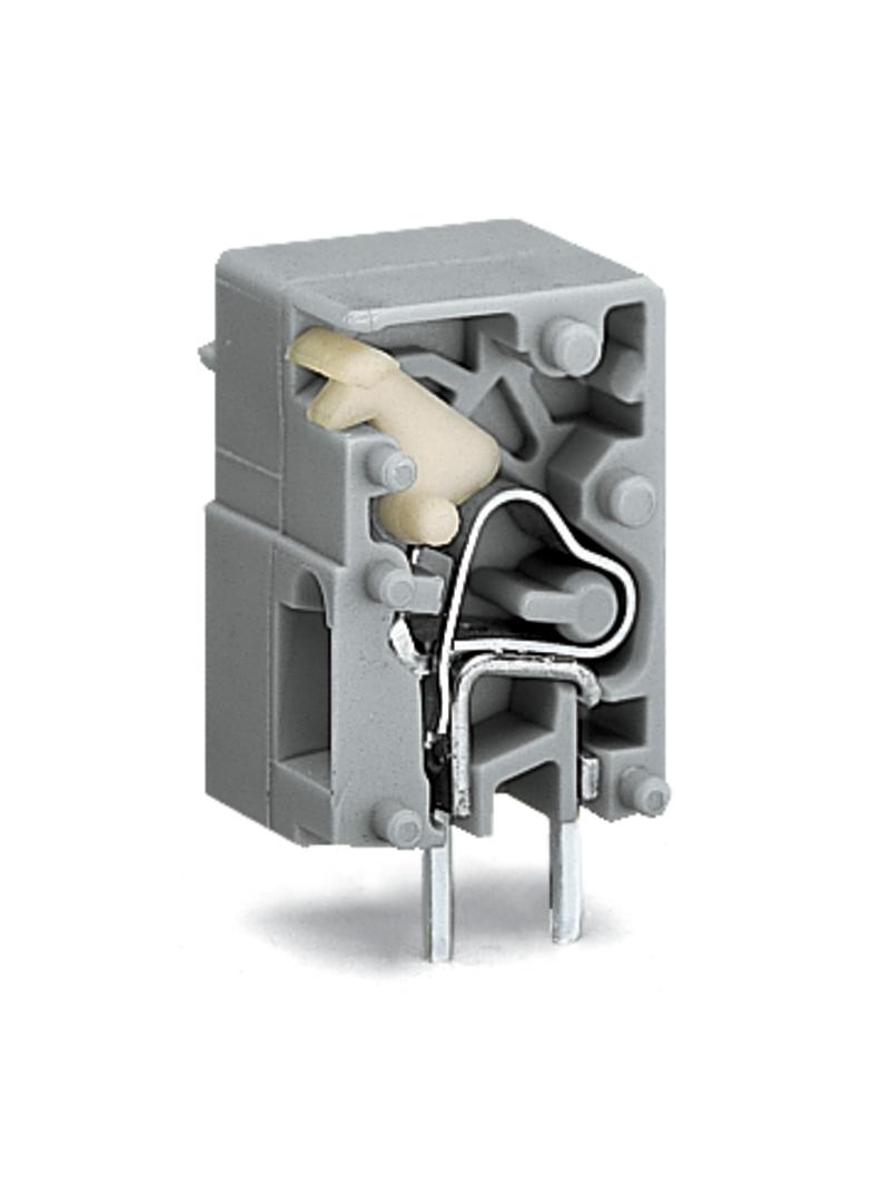 złączka przepustowa do p.drukowanych szara raster 10 mm