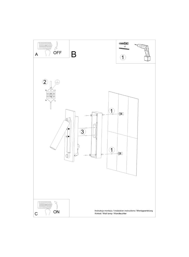 Sollux Kinkiet ENIF czarny SL.0956