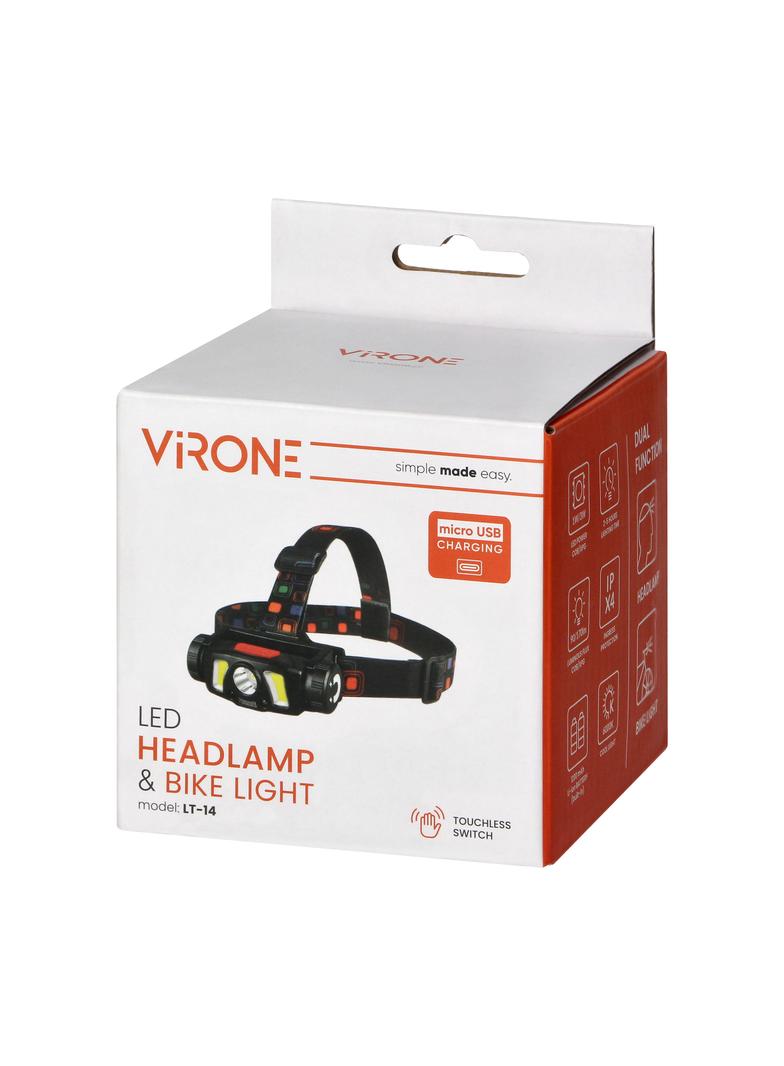 Latarka czołowa/światło rowerowe LED COB + XPG z akumulatorem Li-ion 1200 mAh, czujnik ruchu