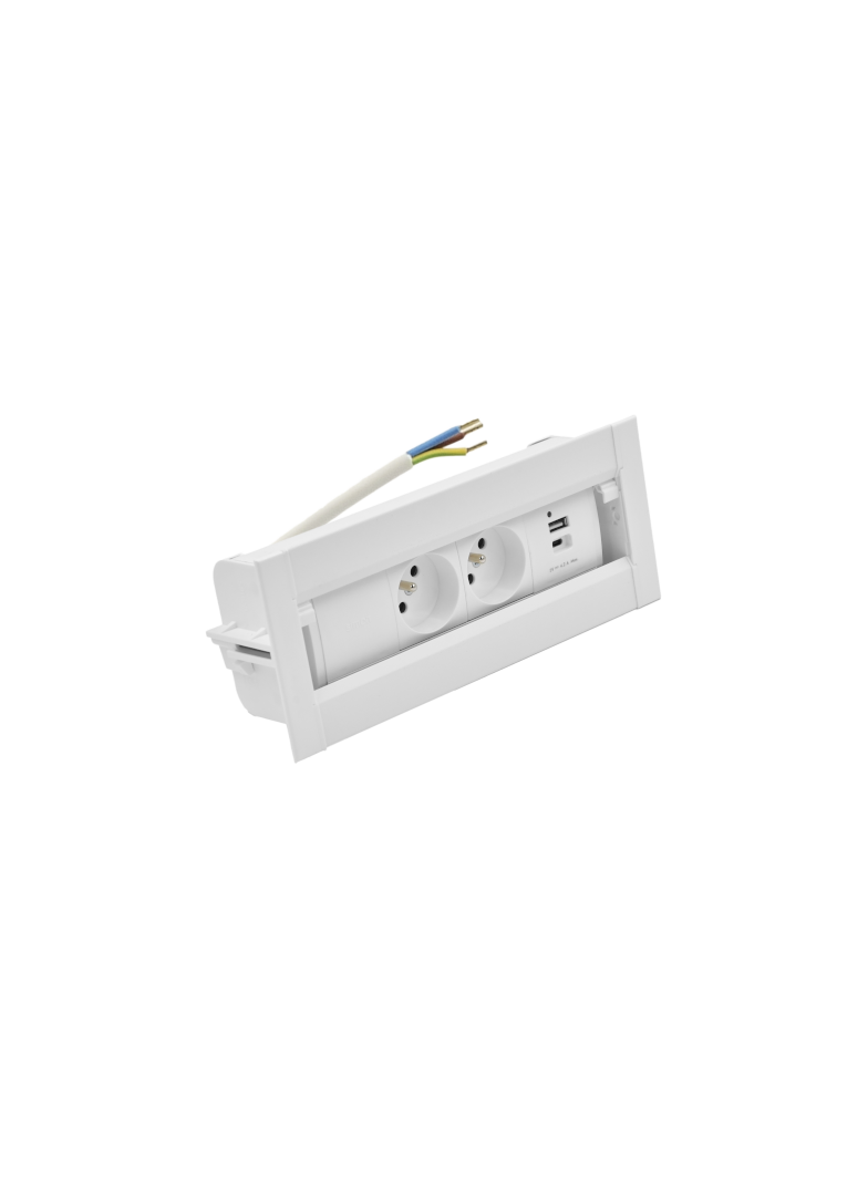 SIMON 480 TS48-610E20B00-33 Spinner 2 gn. typ E + ładowarka USB typ A+C; złącze w układzie Wieland;