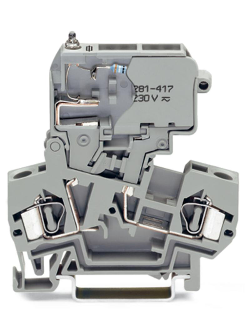 złączka bezpiecznikowa 4 mm2 szara