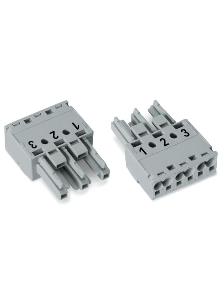 WINSTA gniazdo 3-torowe szare