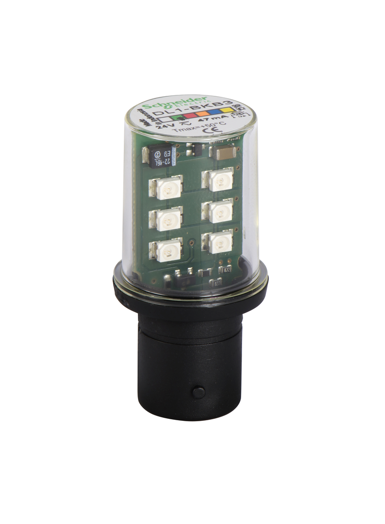 Harmony XVB Dioda LED migająca zielona, BA 15d, 24V AC/DC