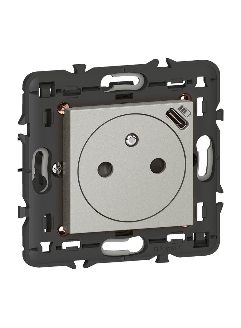 Mosaic - Gniazdo 2P+Z + Usb Typ C Z Ramką 079361L LEGRAND
